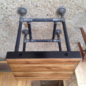 Black Iron Butcher Block